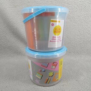 2 - Chalk Sidewalk Buckets, Set 40pc - Sun Squad NEW
